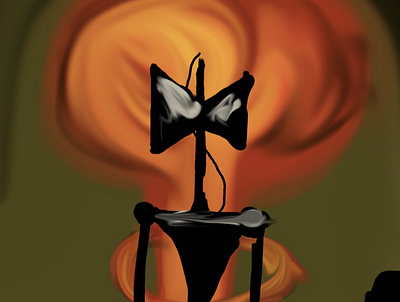 Nuclear WMDs art design digital painting horror illustration painting sirenhead
