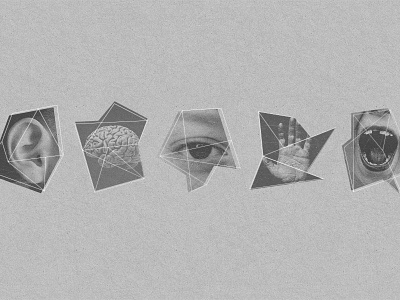 Our Process brain branding ear eye geometric identity