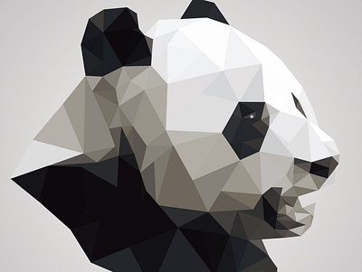 Panda Lowpoly Art 2 animal design lowpoly lowpolyart panda vector