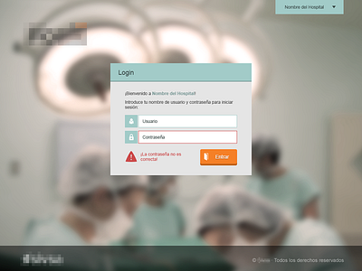 Hospital Management System Login clean clinic design doctor flat hospital interface login management system medical minimal nurse operating room operation surgery ui web web design website