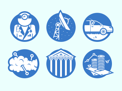 Business Sectors Icons