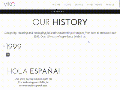 History Page animation history web