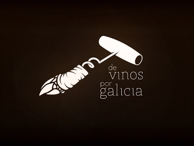 Logo de Vinos por Galicia barnacle corkscrew galicia logo vector wine