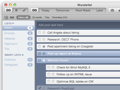 Mockup Wunderlist