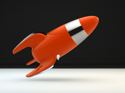 Rocket 3d cinema 4d render rocket