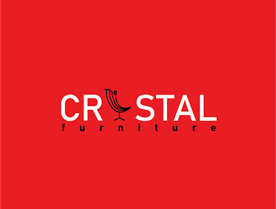 Crystal Furniture Logo branding design flat graphic design illustrator logo minimal