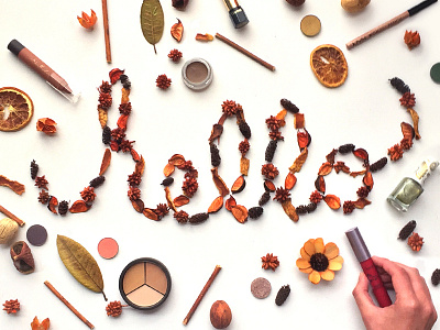 Hello Autumn autumn hand lettering handmade hello lettering lifestyle makeup social media typography