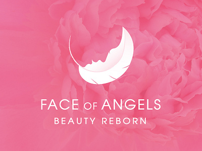 Face of Angels angel beauty branding face logo negativespace salon