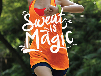 Sweat Is Magic blogilates gym hand lettering illustration instagram social media sweat type typography workout