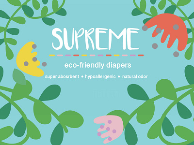 supreme diapers baby logo branding logo