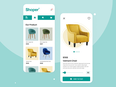Shoper E commerce app UI Design