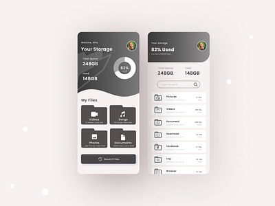 File Manager Mobile app UI Design