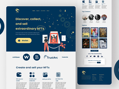 Cosmic NFTs Landing Page UI Design