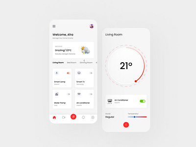 Smart Home Control Mobile App UI Design