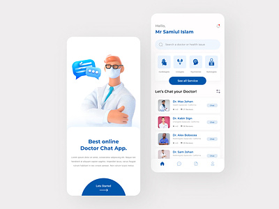 Doctor Apps Appointed Chat Design doctor app doctor appointment healthcare app hospital medical app minimal minimalist ux ui mobile design app