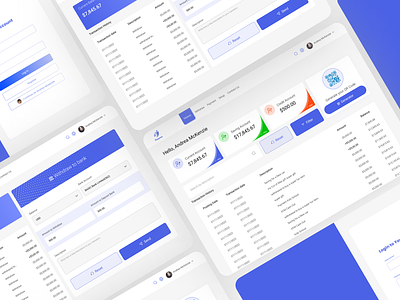 Finance Banking User Dashboard UI Kit admin pannel ui design bank ui kit banking web app finance ui kit graphic design saas banking ui ui kit ui ux design