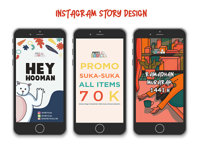 EXAMPLE INSTAGRAM STORY DESIGN BY NASKALABS branding character design characters content creation content design design feeds illustration instagram post instagram stories merch design merchandise design product design social media social media agency social media design vector