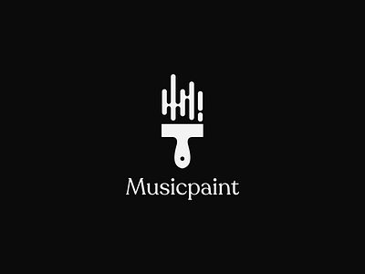 Musicpaint branding design flat graphic design icon logo minimal music musician musicpaint painting vector
