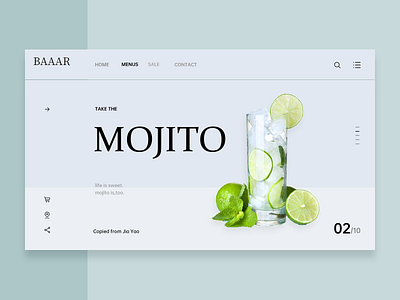 mojito branding design typography ui web website