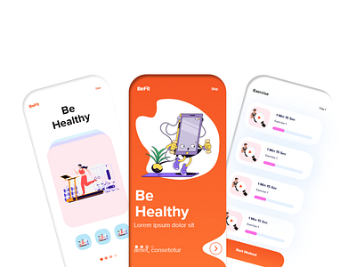 Fitness & Workout Mobile App 3d animation branding design fitness graphic design gym illustration logo motion graphics ui ux vector workout