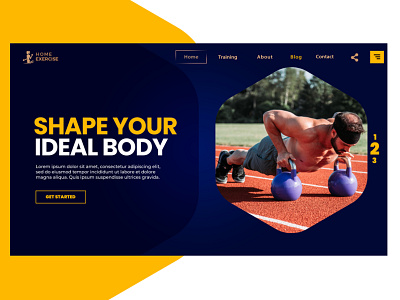 Fitness Landing Page 3d animation branding design fitness graphic design illustration landing page logo ui uiux ux vector