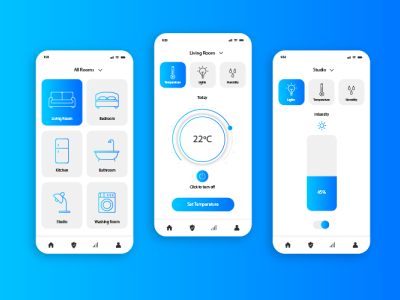 Smart Home App 3d animation app appdesign branding design graphic design illustration logo ui uiux ux