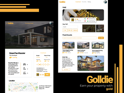 Golldie - Property Investment Website Concept ui website