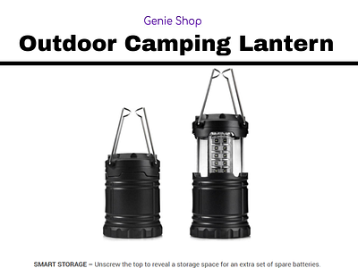 Ultra Bright outdoor camping Lantern - Genie Shop flat illustration illustrator minimal typography ui vector web