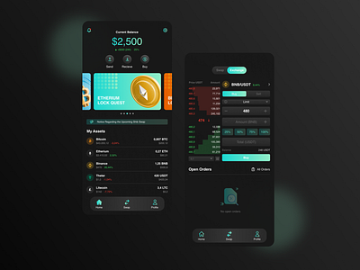 Crypto Wallet App design ui ux