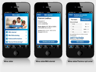 Mobile app Vattenfall ux