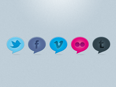Bubble Social Icons icons