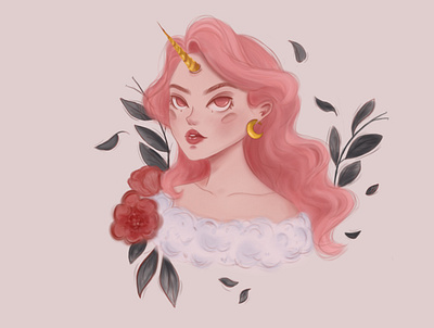 Pink art character character design color design designer girl illustration illustrator painting