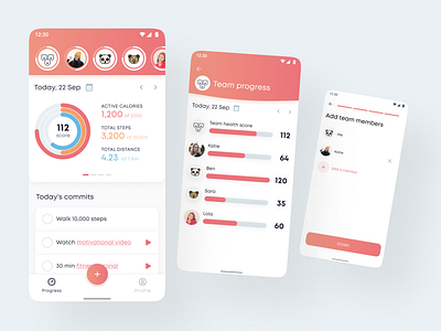 Family Lifestyle App Concept android app colors design healthcare ios mobile app nice selfcare ui ux