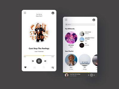 Music Player Flat Minimalist Design android app flat design minimalist mobile app design music music player app music player ui ui ui ux ux