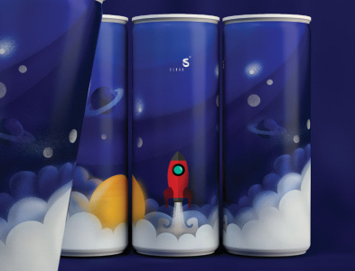 Clouds. Energy Drink Packaging brand identity branding illustration logo packagedesign packaging design