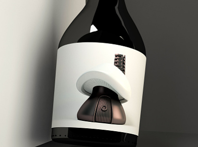 Mushroom Wine brand identity illustration logo design packaging design