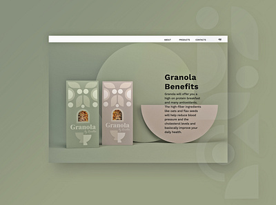 Cereal Branding, UI Design for Granola branding interactive logo design packaging design ui ui design web design