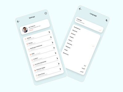 settings app dailyui day7 design settings ui