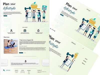 lifestyle planner design lifestyle ui website