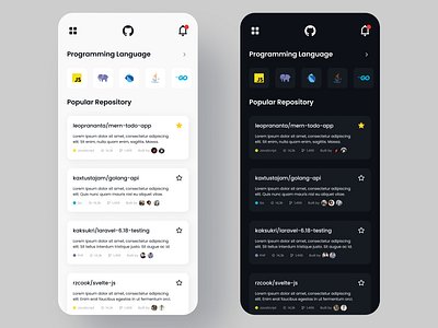 Github Social App github mobile apps social app ui ux uidesign