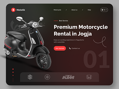 Mototik - Motorcycle Rental Landing Page