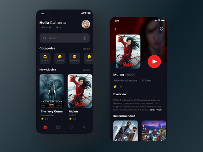 Movie Streaming App mobile app design mobile application movie netflix redesign streaming ui design uiux
