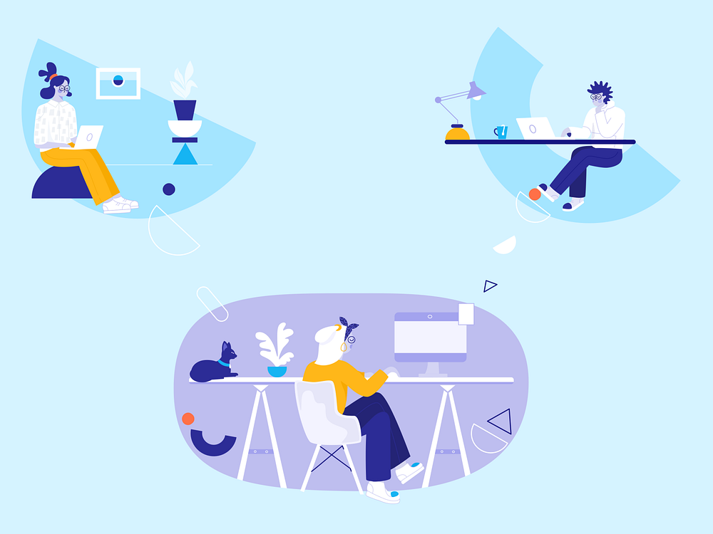 Remote design team communication - Illustration by Victoria for ...