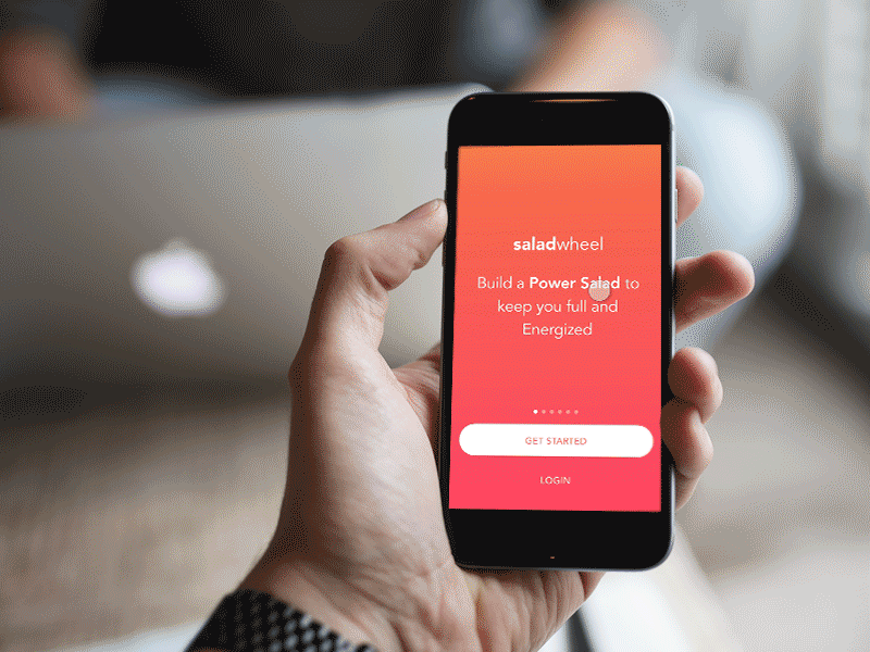 Onboarding screens Salad Wheel