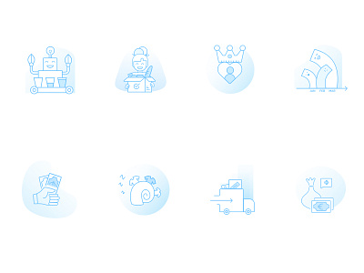 Business Icons business calendar design flat icons money robot slow track user vector