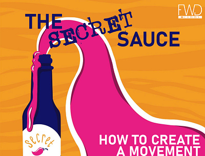 Secret Sauce flyer for FWD Comms art branding design flyer flyer design illustration vector