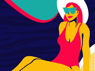 Until further notice art colour colourful design flat illustration illustration art illustrator ipad pattern pool procreate sunbathe texture vector woman woman illustration