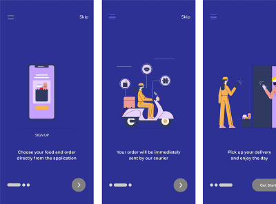 Delivery Onboard apps design apps screen design ui
