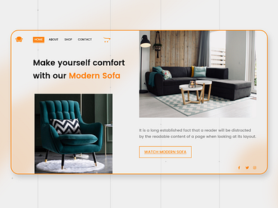 Furniture Landing Page furniture furniture website furniture webstore landing page mockup sofa web design webstore