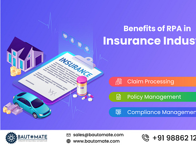 Banners Benefits of RPA in Insurance Industry rpa